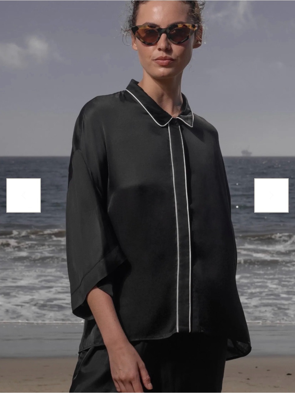 Evening Out PJ Top Noir Heidi Merrill Size Small